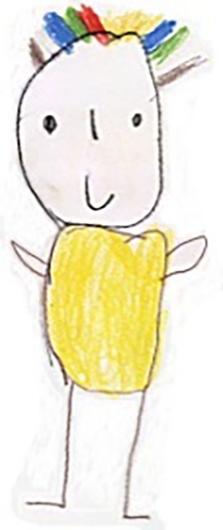 Kinderzeichnung eines Kindes - Logo der Frühberatung